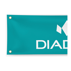 Diadem Logo PVC Banner 150cm x 50cm close up