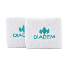 Diadem Logo Small Wristbands (2 Pack) white