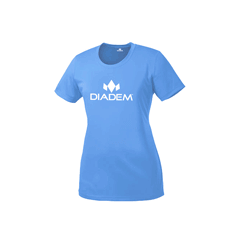 Diadem Womens Logo Tee Light Blue/White