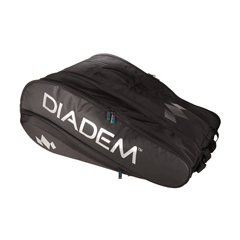 Diadem Nova Tour 12 Pack Racquet Bag (Black/Chrome) angle
