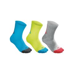 Wilson Junior Seasonal Core Crew Sock (Blue/Lime/Grey) SM/MD