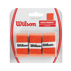 Wilson Pro Soft Overgrip 3 Pack Orange