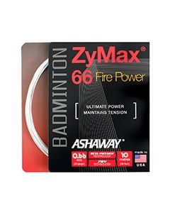 ASHAWAY ZYMAX 66 FIRE POWER WHITE BADMINTON 10m SET