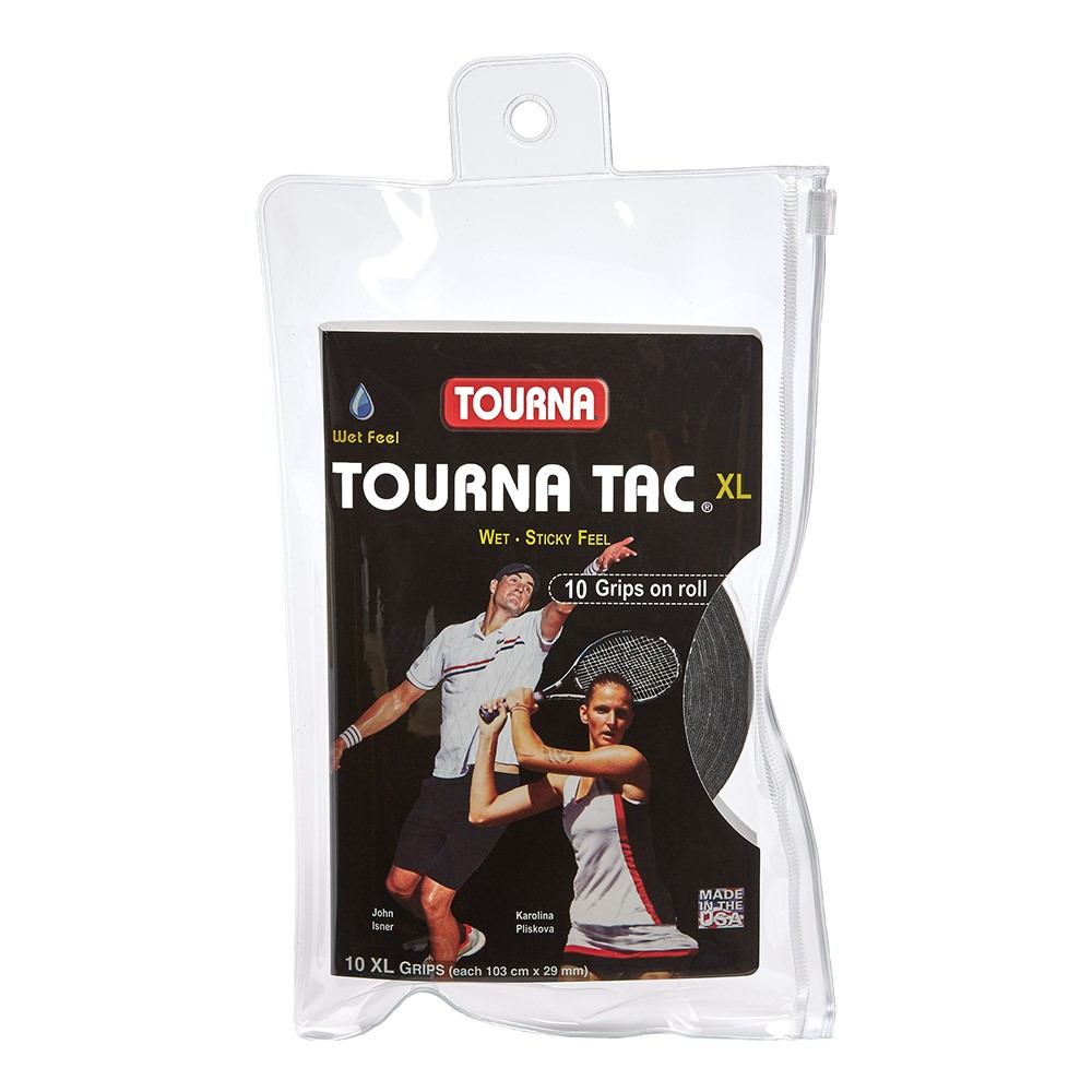 Tourna Tac Overgrip Pack of 10 Black X-Large 