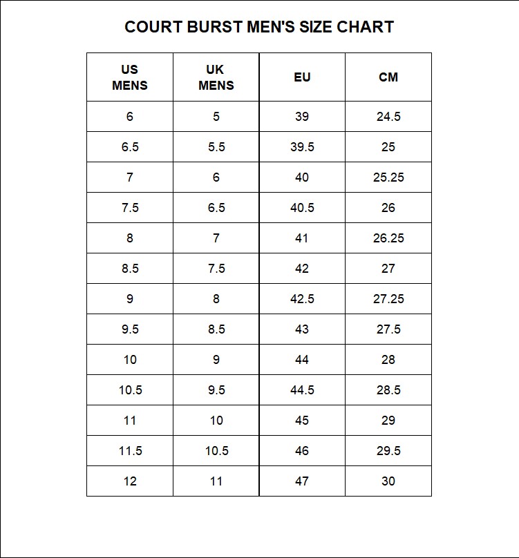 Mens shoe size chat